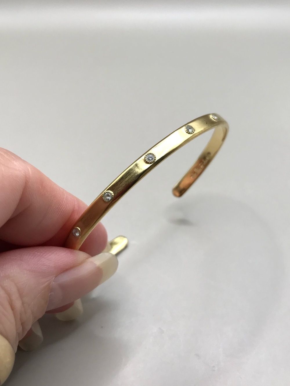 Stella & Dot Gold Tone Crystal Accent Cuff Bracelet - Picture 5 of 6